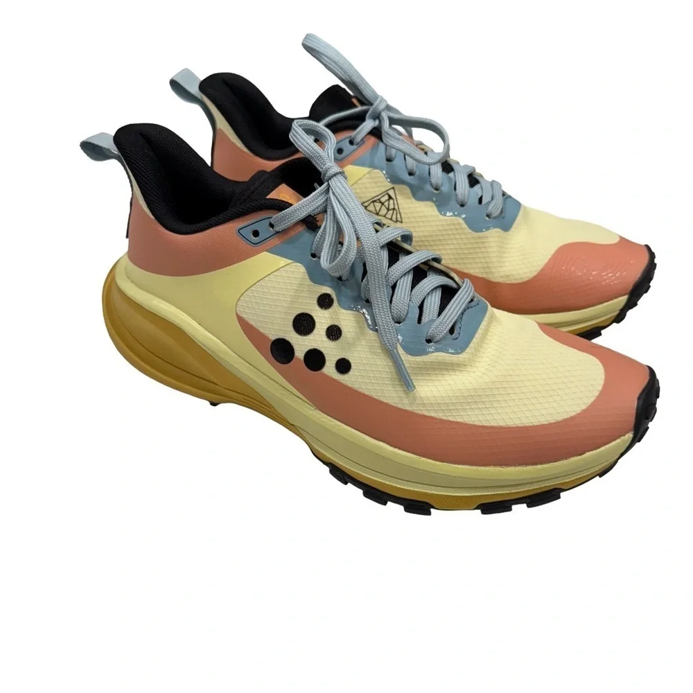 CRAFT TRAIL Pure Trail X Running Shoes / Sneakers Pink Yellow Women’s 9 Men’s 8